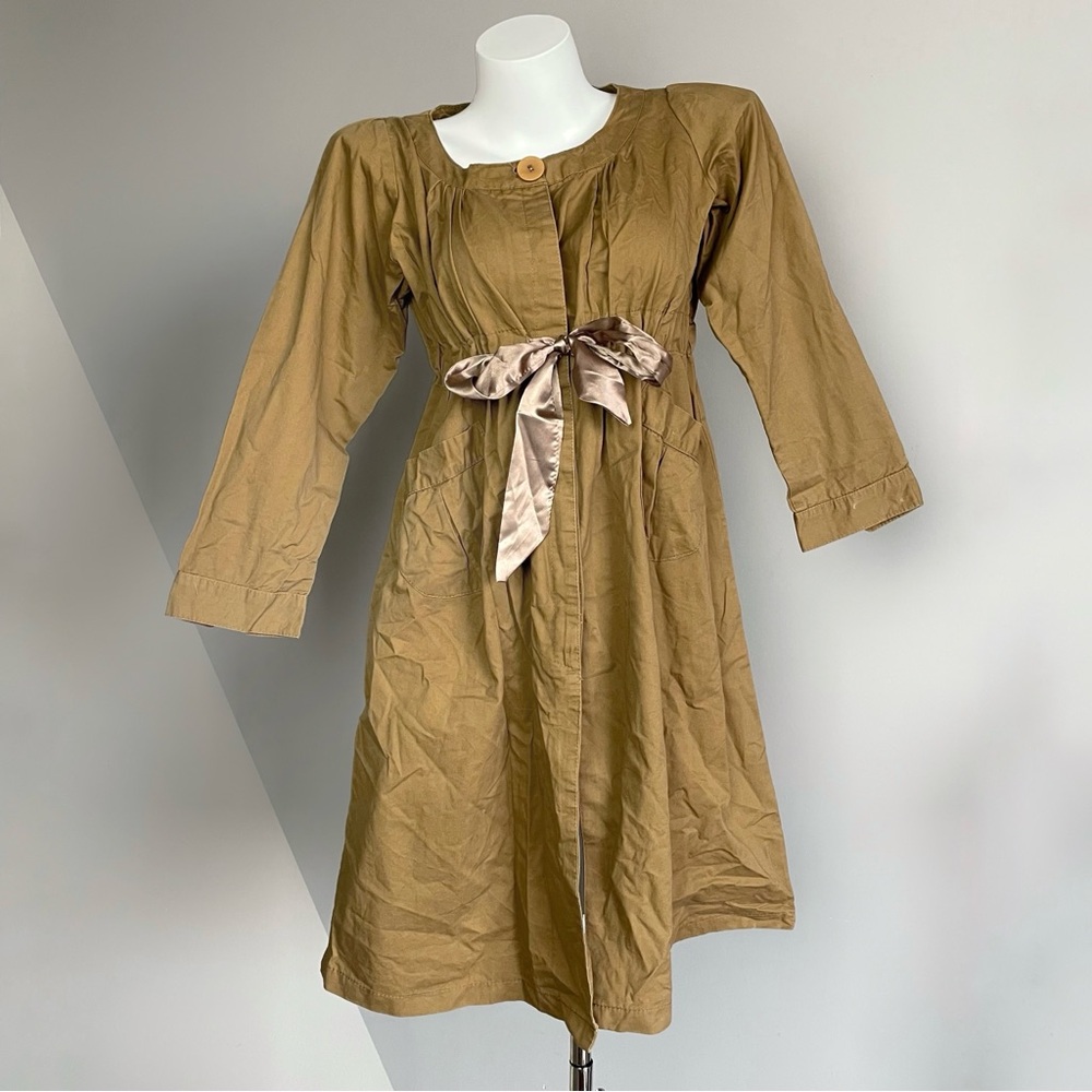 Vintage Mori Girl Brown Babydoll Top